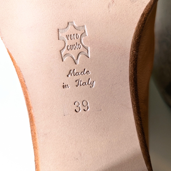 Two Tone Genuine Leather Heeled Western Mules - Picture 5 of 6